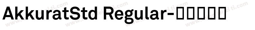 AkkuratStd Regular字体转换
